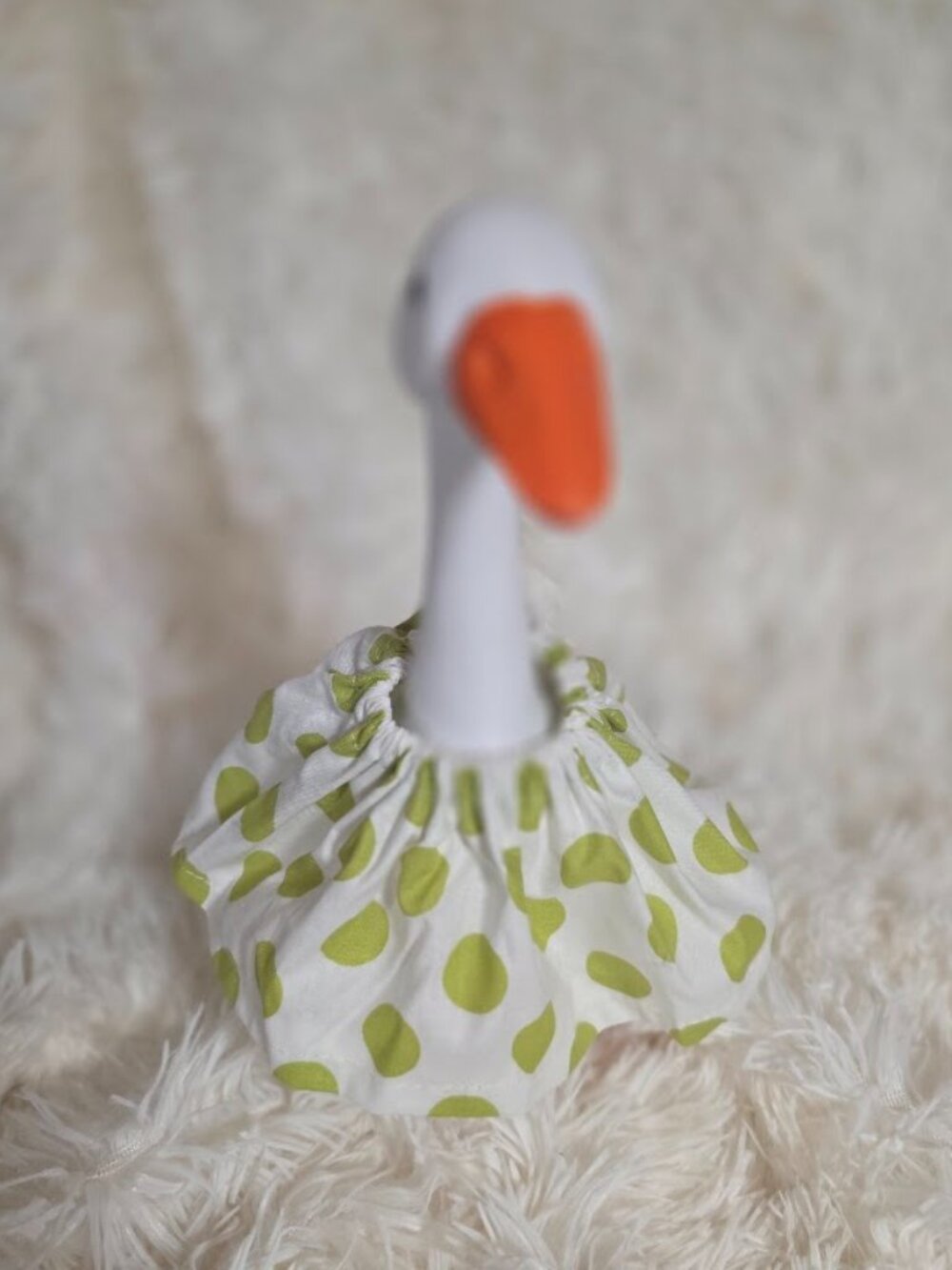 10" handmade lime green polka dot dress